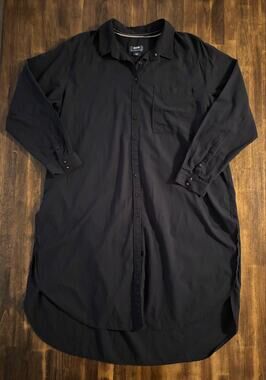 Maeve Anthropologie Women’s Large Shirt Dress Tunic 100% Cotton Button Front